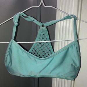 light blue/teal bathing suit top